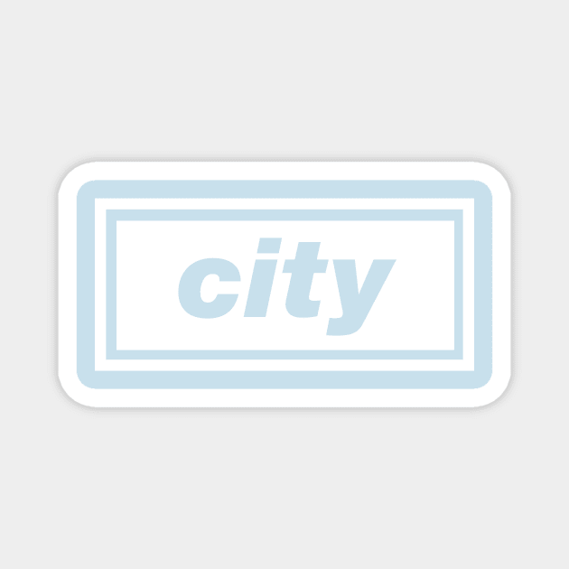 'City' Manchester City FC Oasis inspired design in white Magnet by LTFRstudio