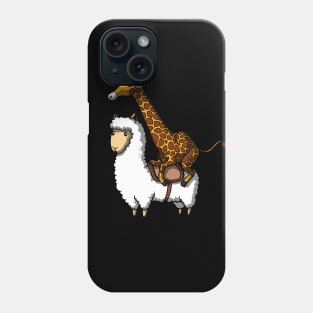 Giraffe Riding Lllama Phone Case