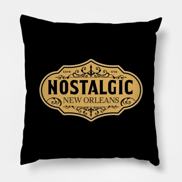 Nostalgic New Orleans Pillow by Nostalgic New Orleans