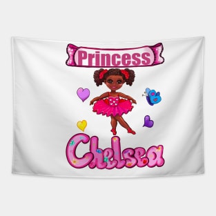 Birthday girl fantasy ballet African American Princess Chelsea Tapestry