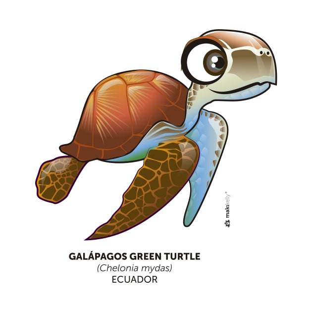 Galapagos Green Turtle by makikelly