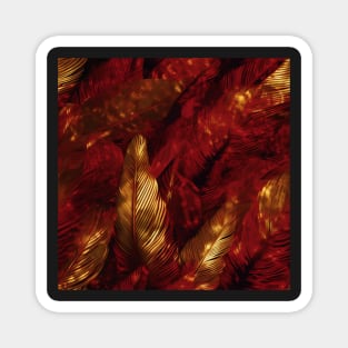 Phoenix Feather Pattern Magnet