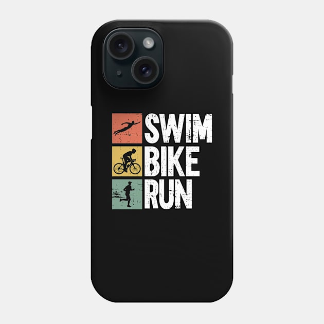 Swim Bike Run - Triathlon Training Triathlete Phone Case by Anassein.os