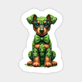 Clover Doberman Pinscher Dog St Patricks Day Magnet