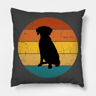 retro sunset dog Pillow