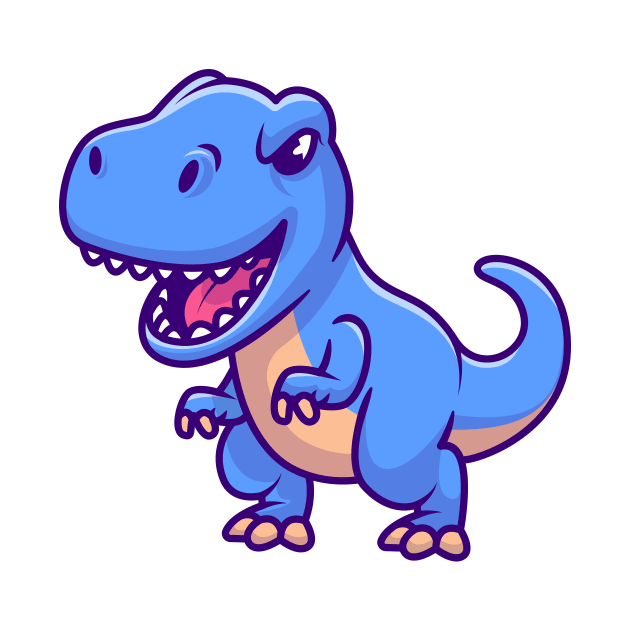 Cute Blue Tyrannosaurus by Catalyst Labs