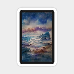 Watercolor Waves Ocean Dream Art Magnet