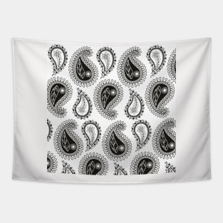 Paisley Neck Gator Paisley Cool Black and White Tapestry