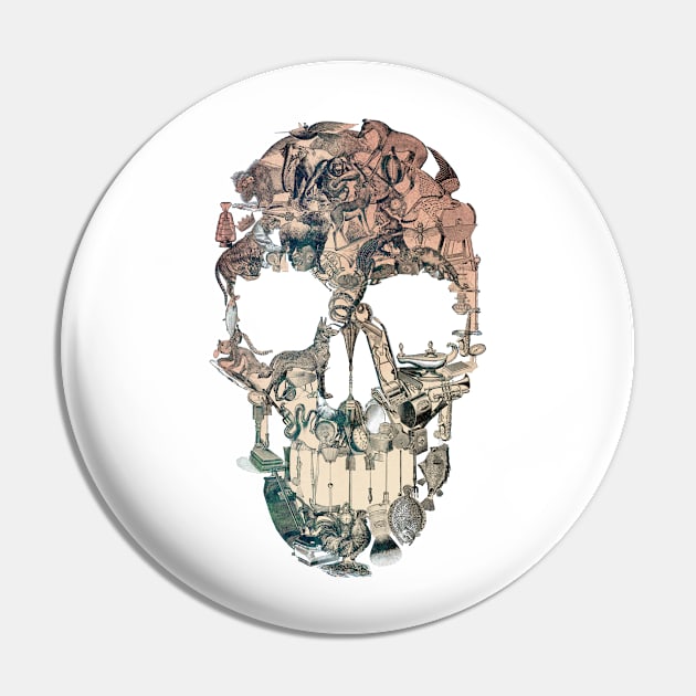Skull Vintage Pin by aligulec