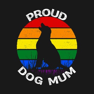 Proud Dog Mum Pride Rainbow T-Shirt