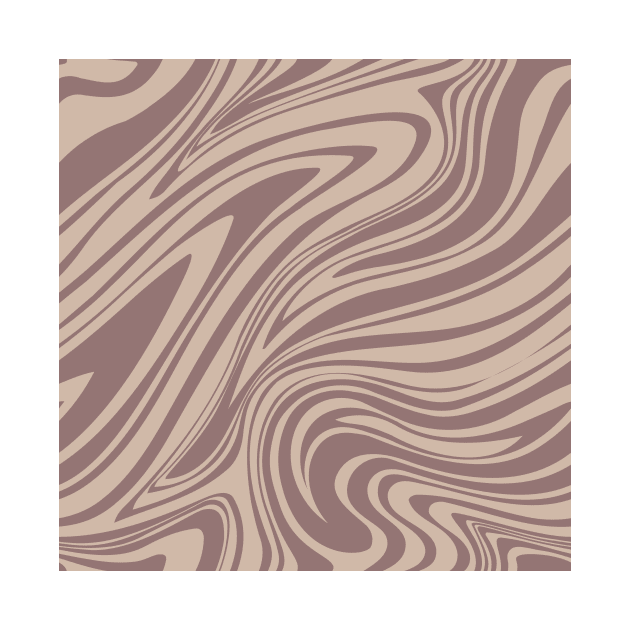 Groovy Swirling Liquid Pattern - Mauve by Charredsky