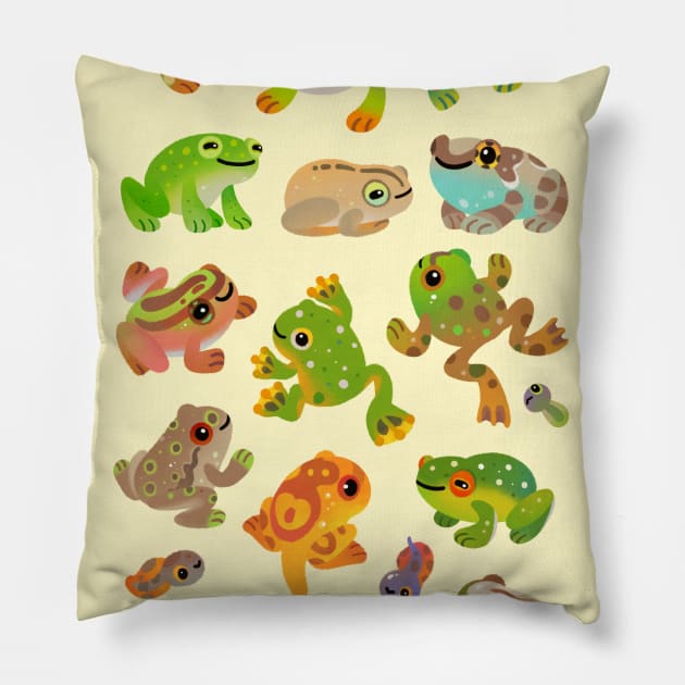 Tree frog Pillow by pikaole