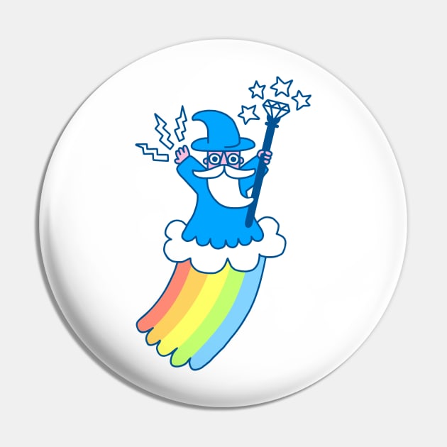 Rainbow Wizard Pin by obinsun