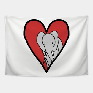 My Valentines Elephant Tapestry