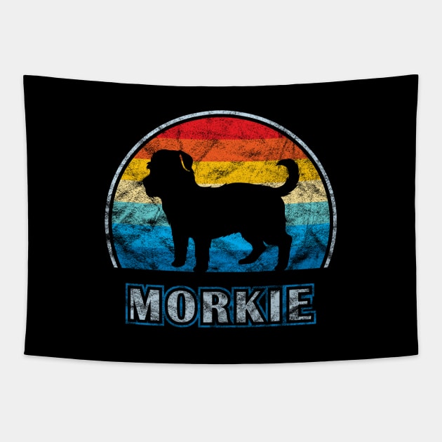 Morkie Vintage Design Dog Tapestry by millersye