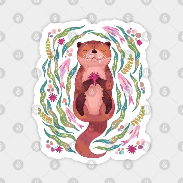 Otter Meditating 3 Magnet by MichelleScribbles