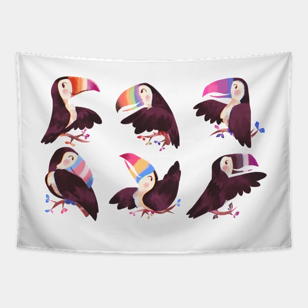 LGBT-Toucans Tapestry by Hkasof