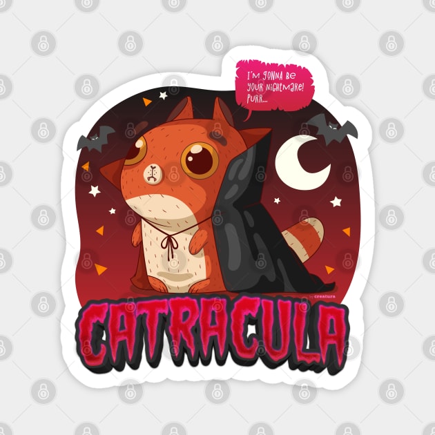 Catracula | Funny Vampire Cat Magnet by Creatura