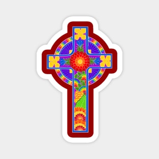 Celtic Cross Rainbow Colors Magnet