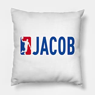 Jacob NBA Basketball Custom Player Your Name T-Shirt Pillow