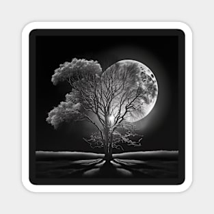 Life in Black and White Series - Moon Light Magnet