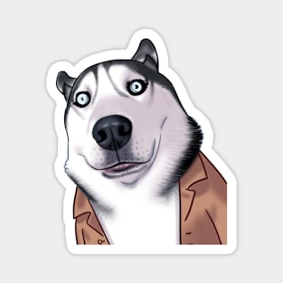 Funny Siberian Husky Magnet