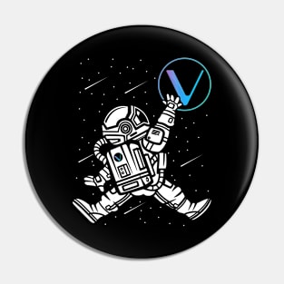 Astronaut Vechain Crypto VET Coin To The Moon Token Cryptocurrency Wallet Birthday Gift For Men Women Kids Pin