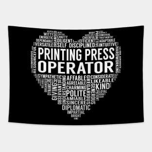 Printing Press Operator Heart Tapestry