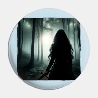 Girl in dark forest fantasy Pin