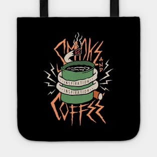 smoke and coffee Tote