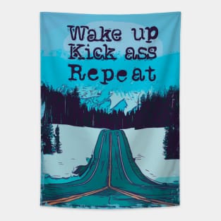 Running Wake Up, Kick, Repeat Tapestry