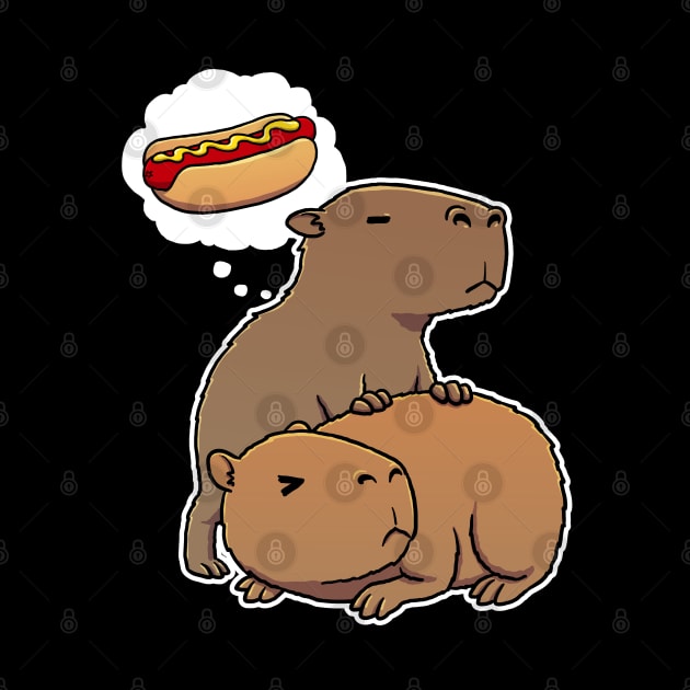 Capybara hungry for Hotdogs by capydays