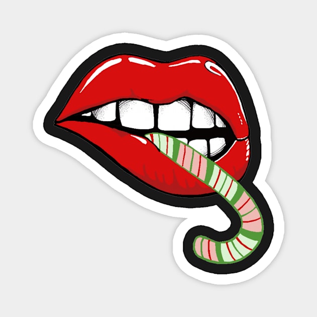 Hot lips and cool peppermint Magnet by Keatos