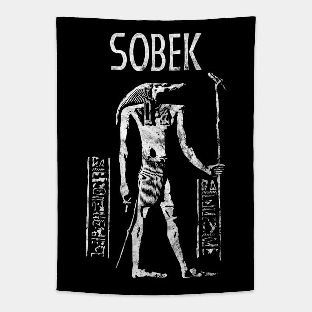 Sobek, ancient Egyptian deity Tapestry by the gulayfather