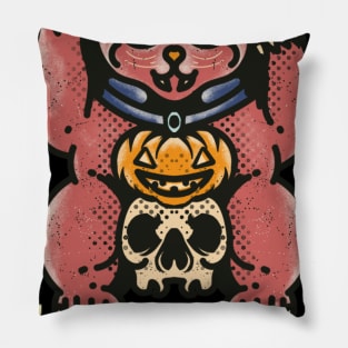 Halloween rock cat Pillow