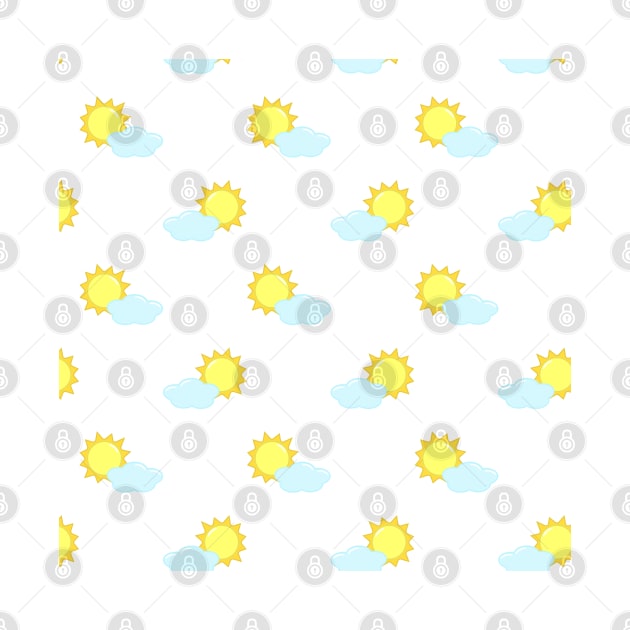 Sun and Clouds Pattern 2 by Kelly Gigi