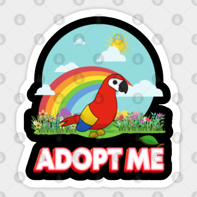 Adopt Me Funny Parrot Adopt Me Sticker Teepublic - neon parrot adopt me roblox