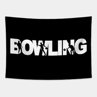 Bowling in white perfect team shirt or gift Tapestry