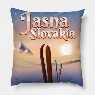 Jasna Slovakia Ski travel poster Pillow