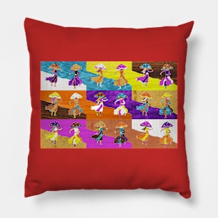 Mushroom Magicians 9 panel Pillow