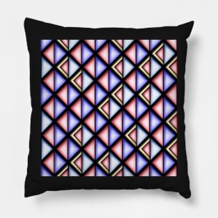 Geometric Pattern, Rhombic Harlequin Motif Pillow