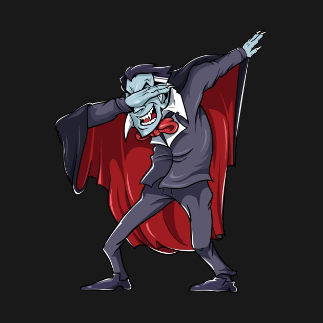 Dabbing Dracula Vampire Halloween Monsters Funny Gift by Dr_Squirrel