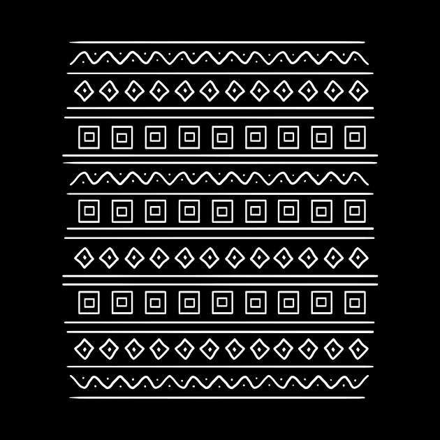 African pattern - Black background by WhiteRave