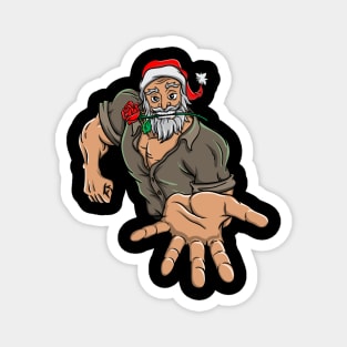 Topless Macho Santa Claus Christmas Funny Gift Magnet