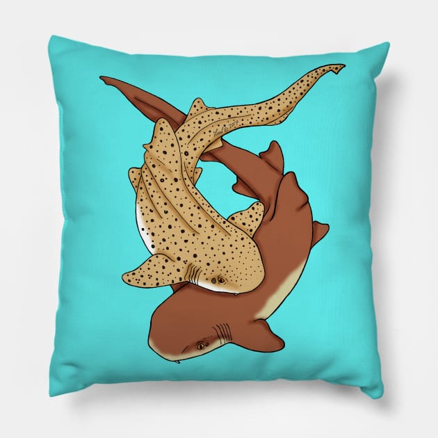 Carpet Shark Pair Pillow by HonuHoney