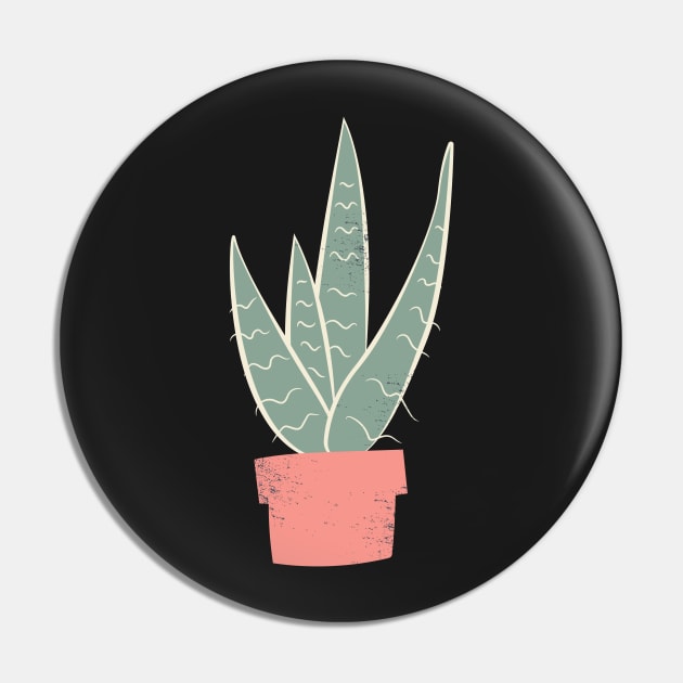 Aloe Vera in a Pot | Pastel Pin by gronly