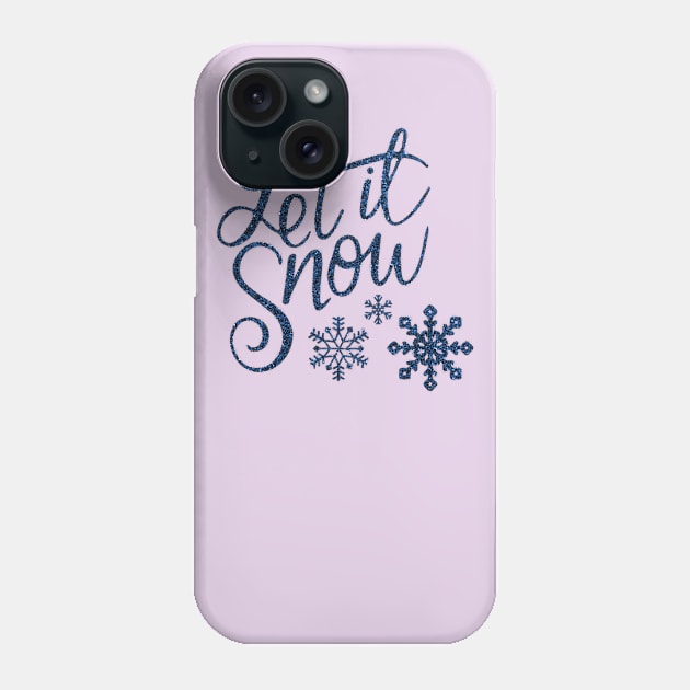 christmas let it snow t shirts Phone Case by faizcreator