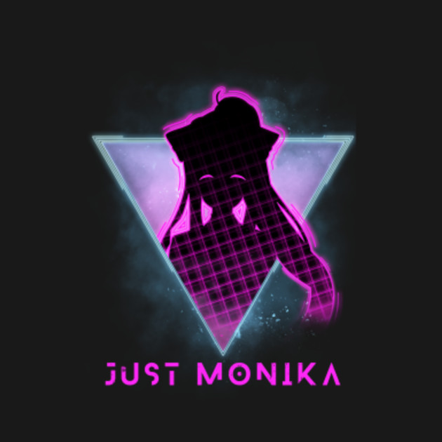 Just Monika Doki Doki Literature Club Futuristic 80s