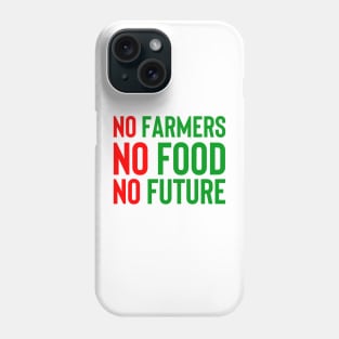 NO FARMERS NO FOOD NO FUTURE - FARMERS PROTEST Phone Case