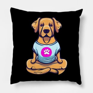 Dog Yoga #2 Pillow